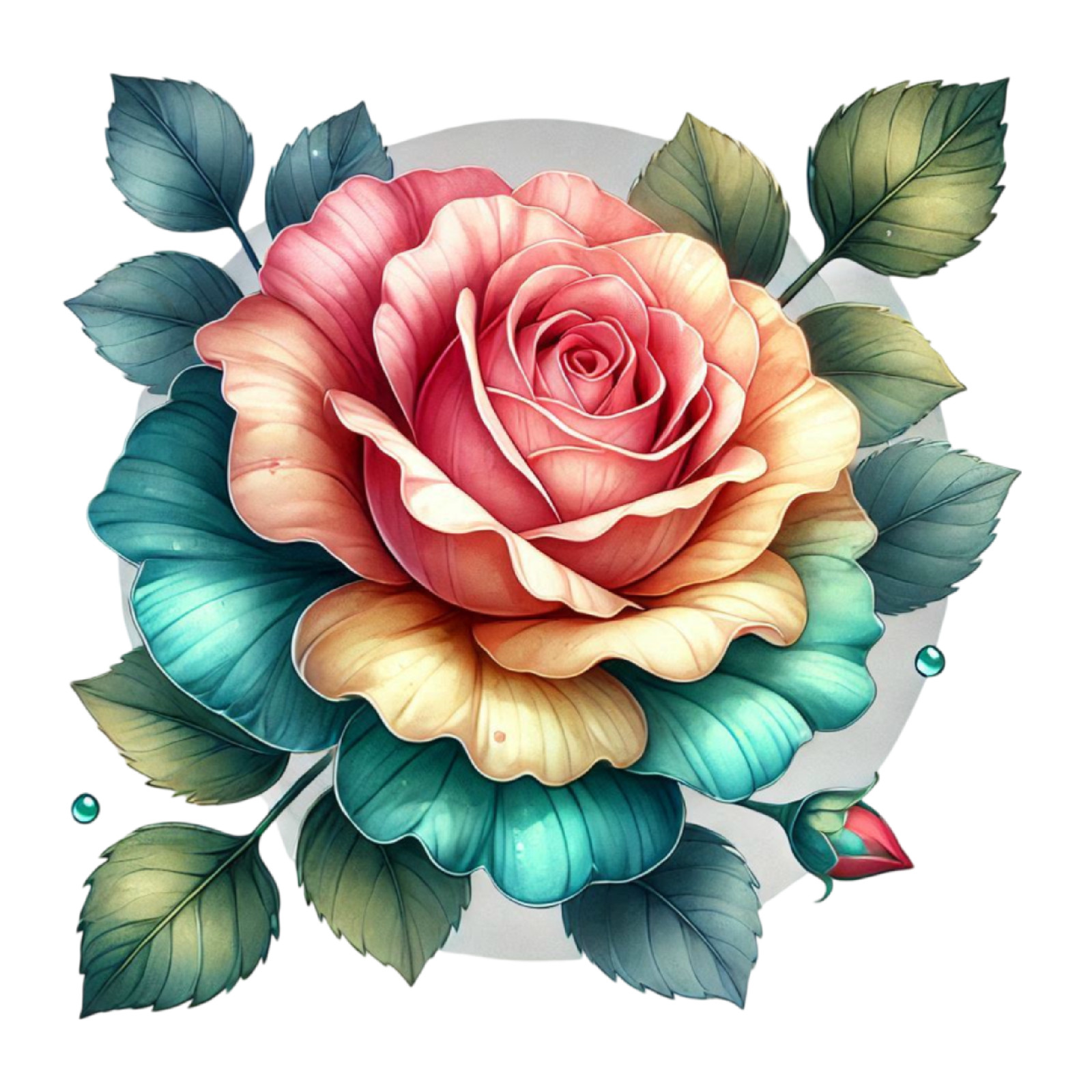 Wall Decal Sticker Roses Stained Glass Window Wall Sticker 18X18cm Large