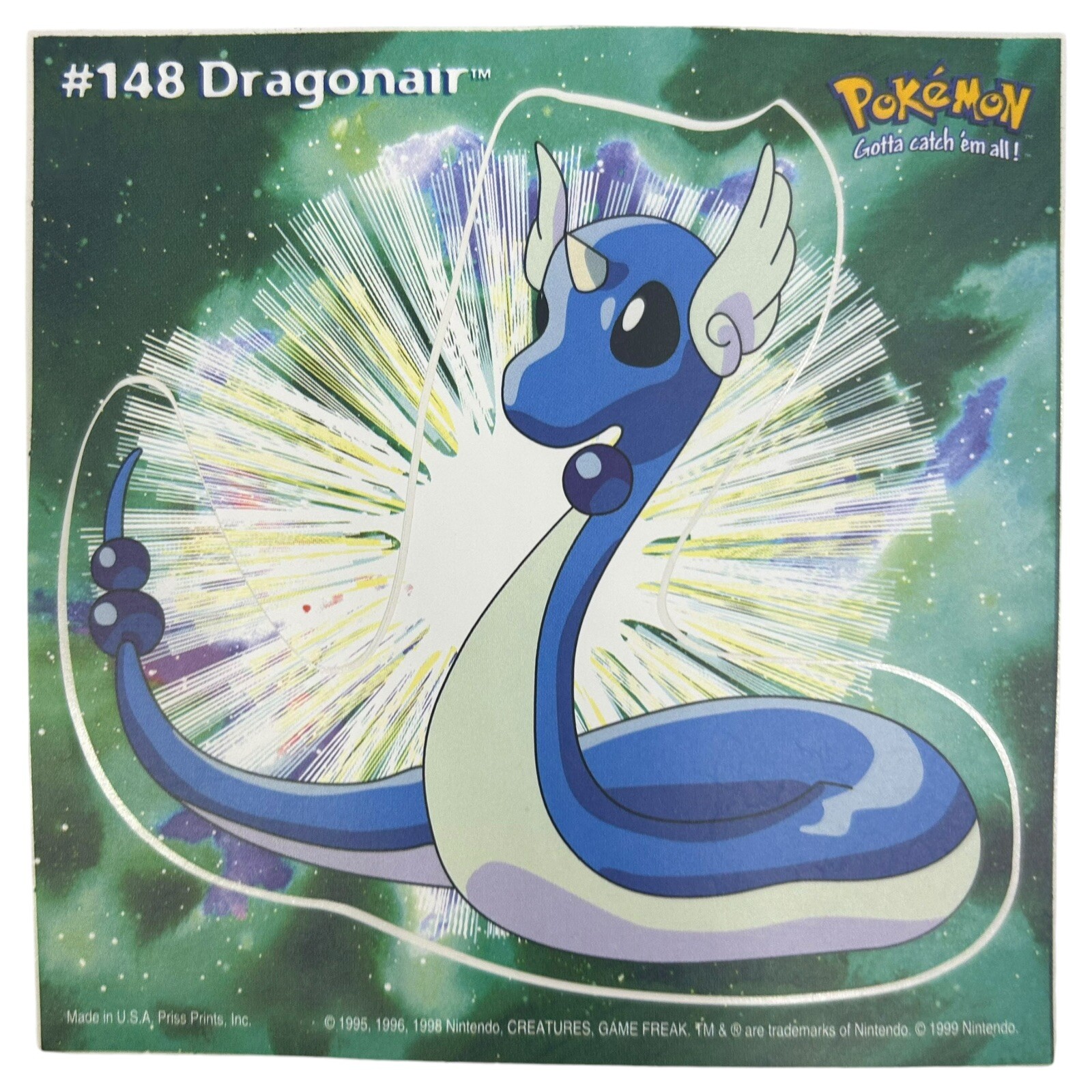 Pokemon Collect ’em Stick-Ups Dragonair #148 Large 4” Sticker Priss Prints