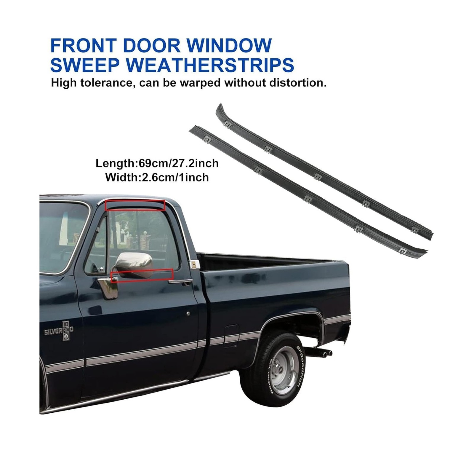 Front Door Window & Vent Glass Weatherstrip Seal Kit – 1-Piece Design R