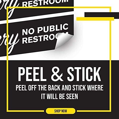 Efficient Workplace Communication Signs – Easy Install No Public Restroom Decals