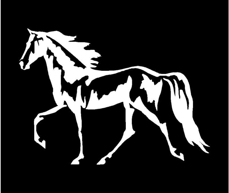 WALKING HORSE Vinyl Decal 7" x 5" (11 Colors)