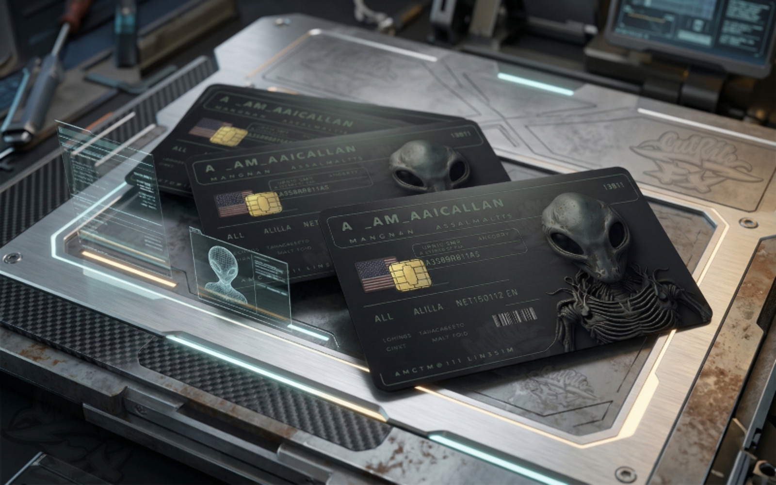 Xeno-ID Galactic Federation | Sci-Fi Alien & Cryptid Credit Card Skins