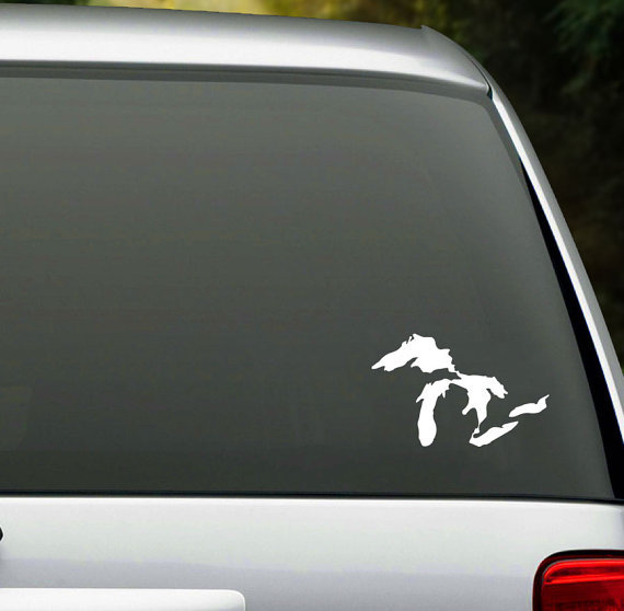 Michigan Great Lakes Vinyl Decal Window Sticker – You Pick Color & Size