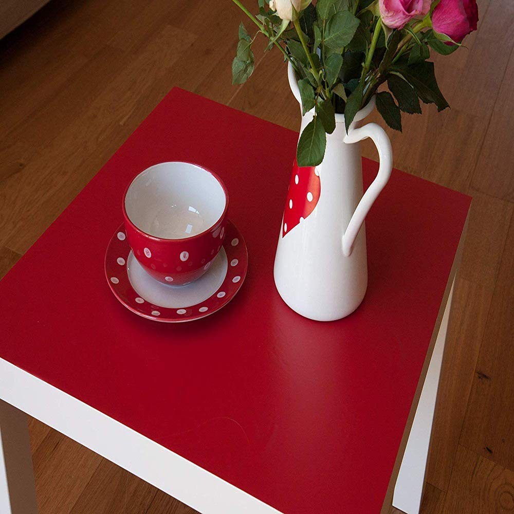 346-0637-3PKA Decorative Self-Adhesive Film, Matte Red, 17" x 78" Roll, 3-Pac…