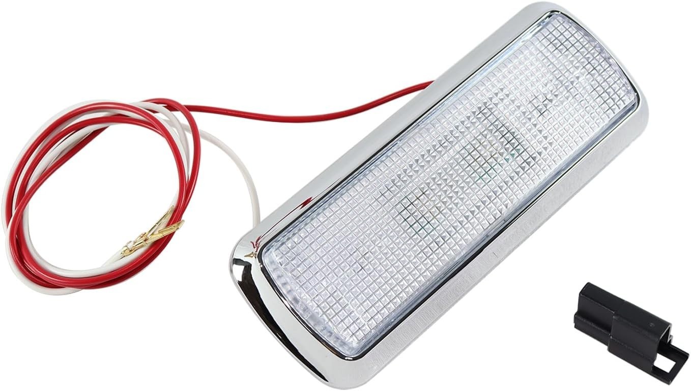Chrome Interior Dome Lamp Inside Cab Light Clear Lens Compatible with 1960-1972