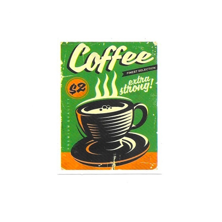 Extra Strong Coffee Vintage Retro Sign Vinyl Sticker Cafe Mug Laptop Diner Art