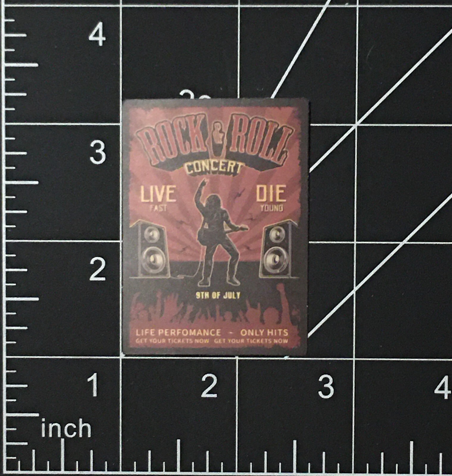 Rock & Roll Concert – Vinyl Sticker Live Fast Die Young Generic Poster