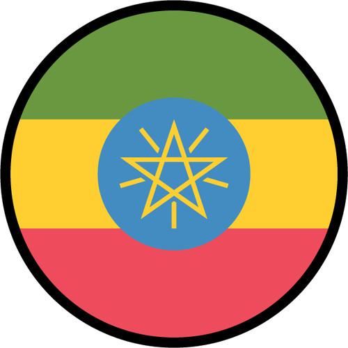 Ethiopia Flag Circle Sticker Decal