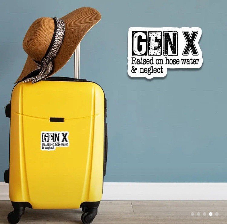 2” – 2 PACK GEN X Decal Sticker 1965-1980 Raised On Hose Water & Neglect Gen-X