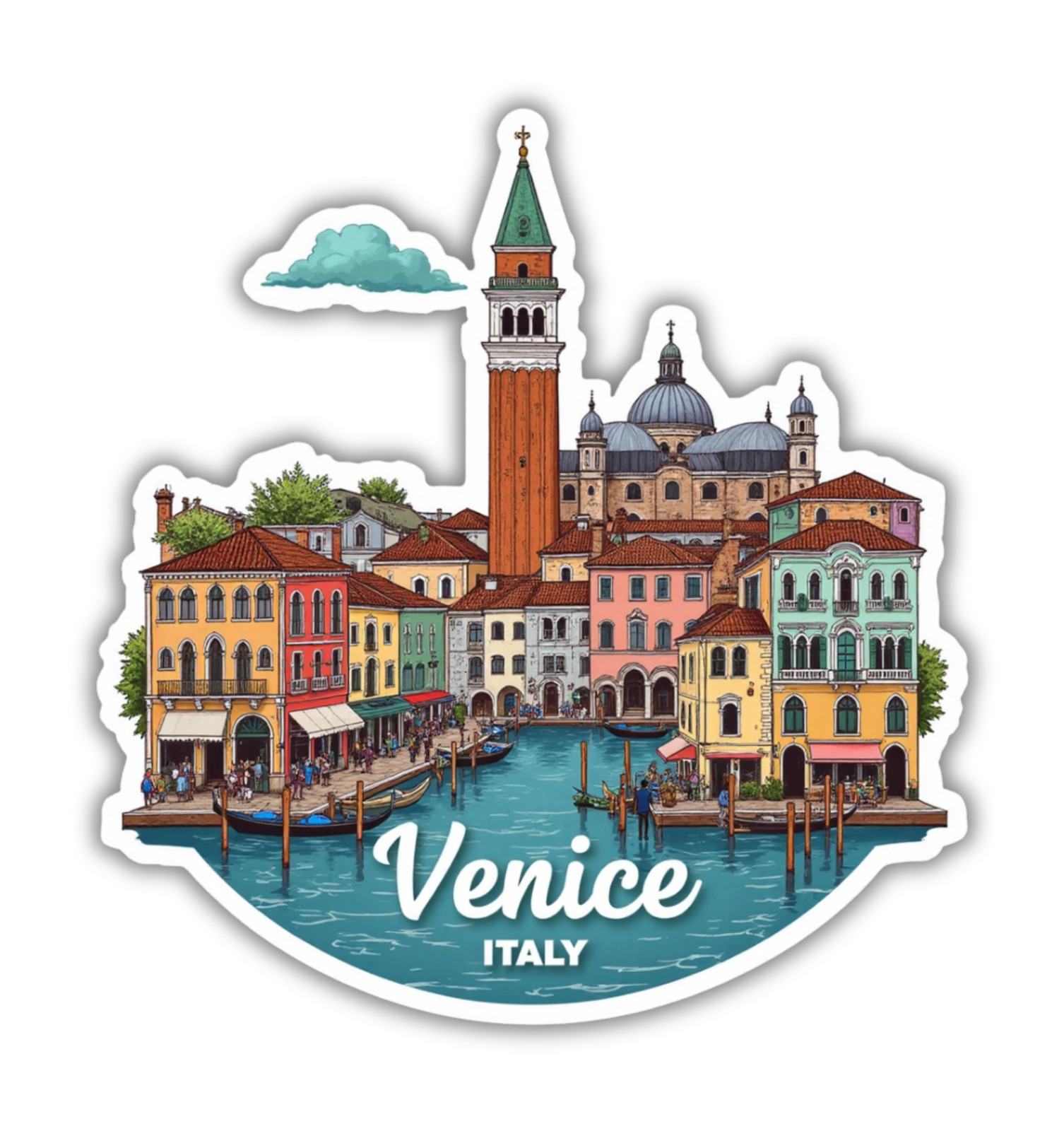 Venice Italy Fridge Magnet or Laptop Sticker