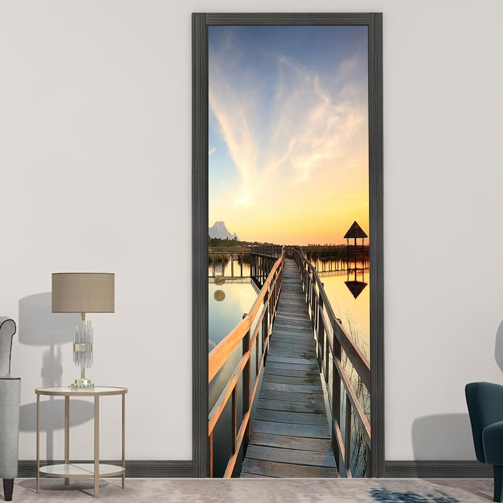 3D Wall Sticker Murals – Decorative Peel & Stick Door Covers for Home, Bedroo…