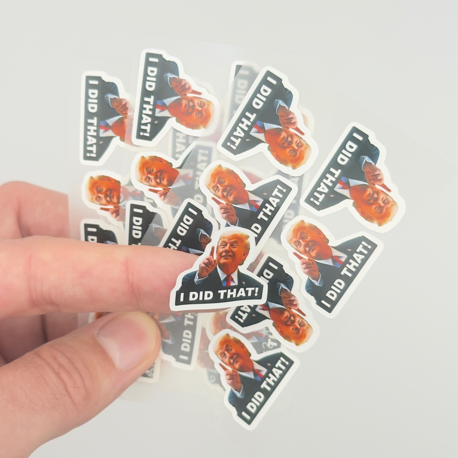 100 pcs Trump I Did That Gas Pump Stickers Anti Trump Waterproof Decals Mini 1"