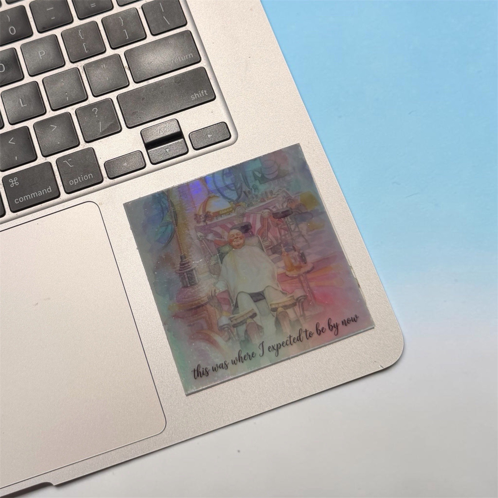 Horizons Epcot Pampered Man Sticker 3×3 holographic Waterproof Made In USA