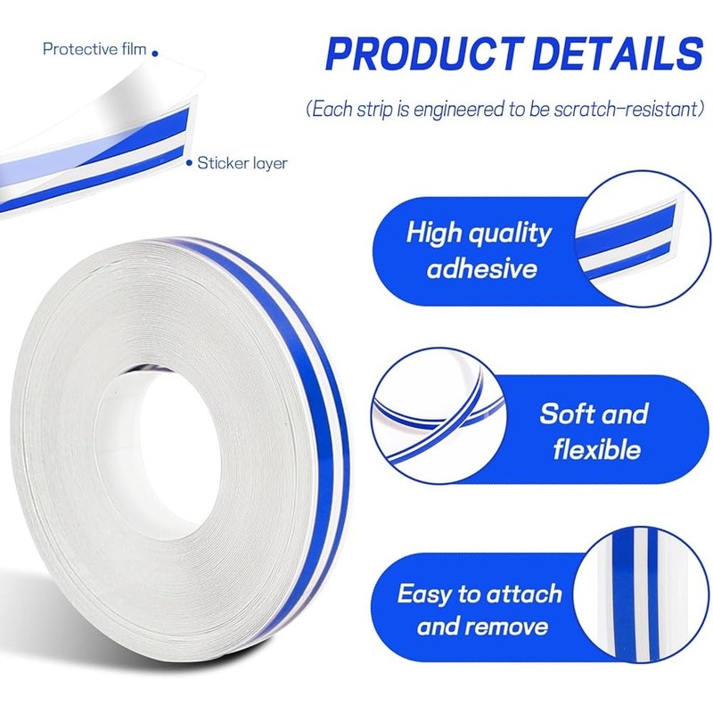 Vinyl Car Stripes Sticker DIY Auto Decor Waterproof Anti-Scratch Durable 32ft US