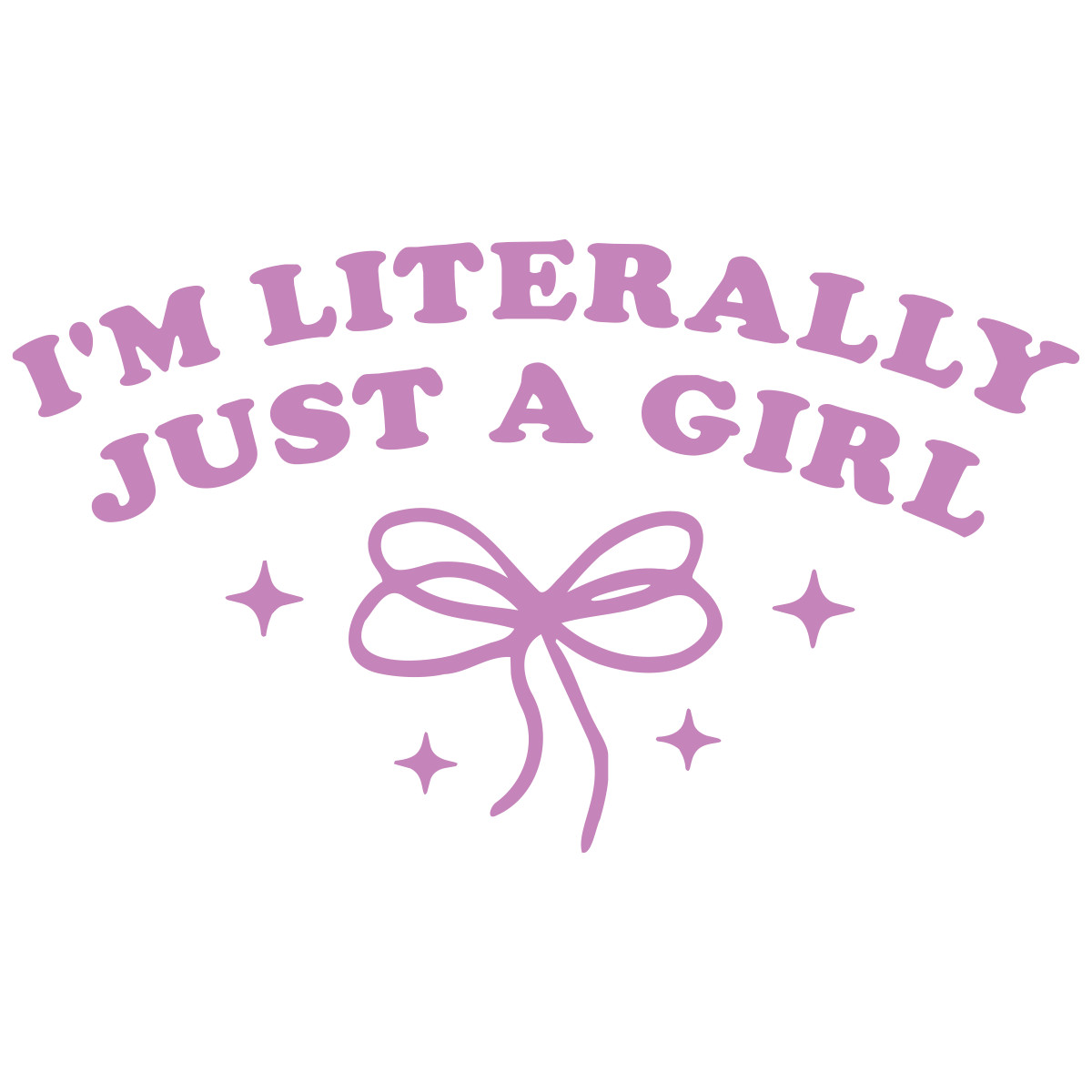 I'm Literally Just A Girl Pink Bow 5.3" x 8" Sticker Vinyl Decal