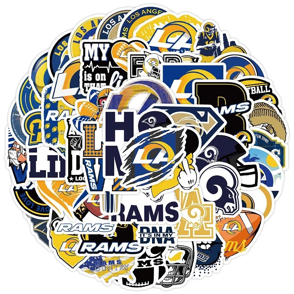 AMERICAN FOOTBALL (RUGBY) TEAM STICKER PACKS, 50pcs Each Package