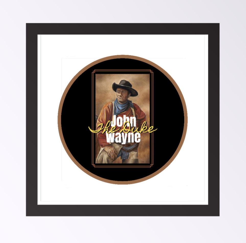 Movie Star (John Wayne) – 4" Handmade Vinyl Decal Vehicle Laptop Cooler Cup 262