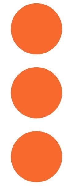 3" Orange Round Label Dots Stickers Color Coding Inventory 3 Inch Dot