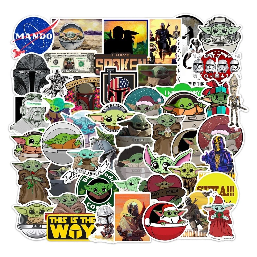 50 The Mandalorian TV Show Stickers Car Decals Laptop Binder Free Shipping!