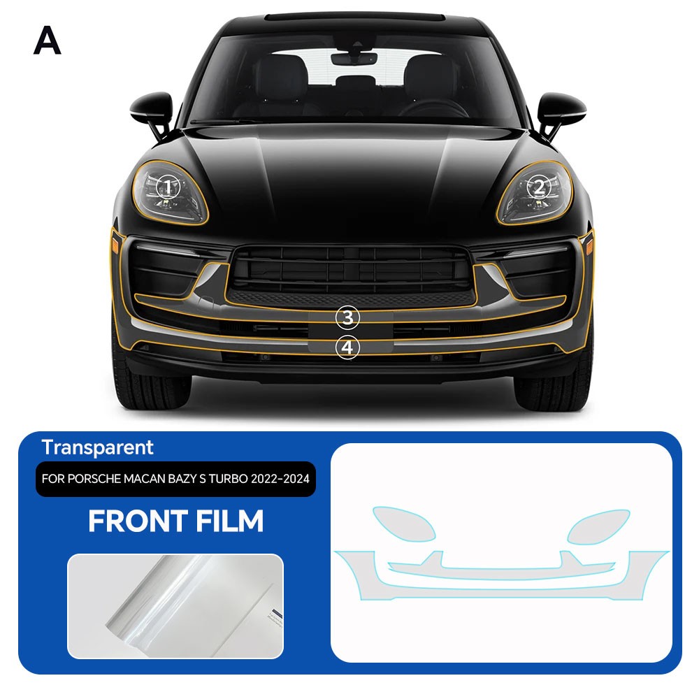 Porsche Macan Base 2022-2024 Precut Kit Paint Protection Film Clear Bra PPF TPU