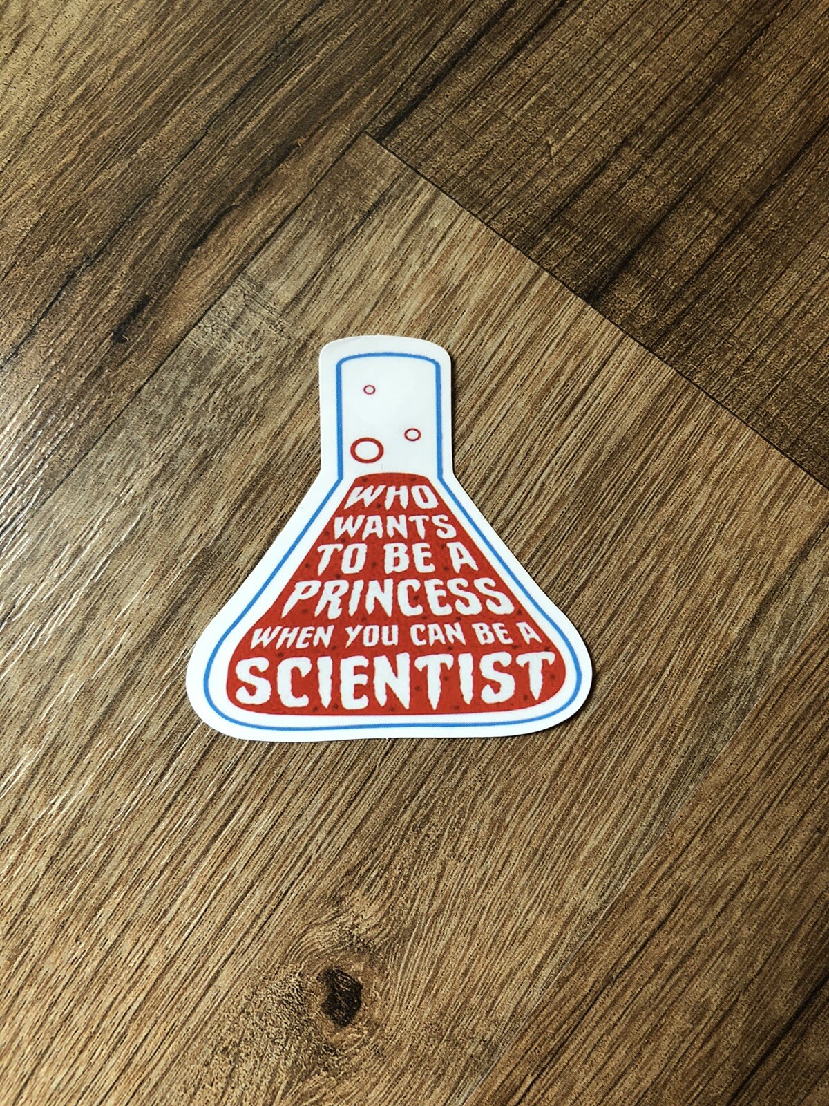 Girl Power Scientist Beaker Inspiration Decal Vinyl Sticker Water Bottle Laptop