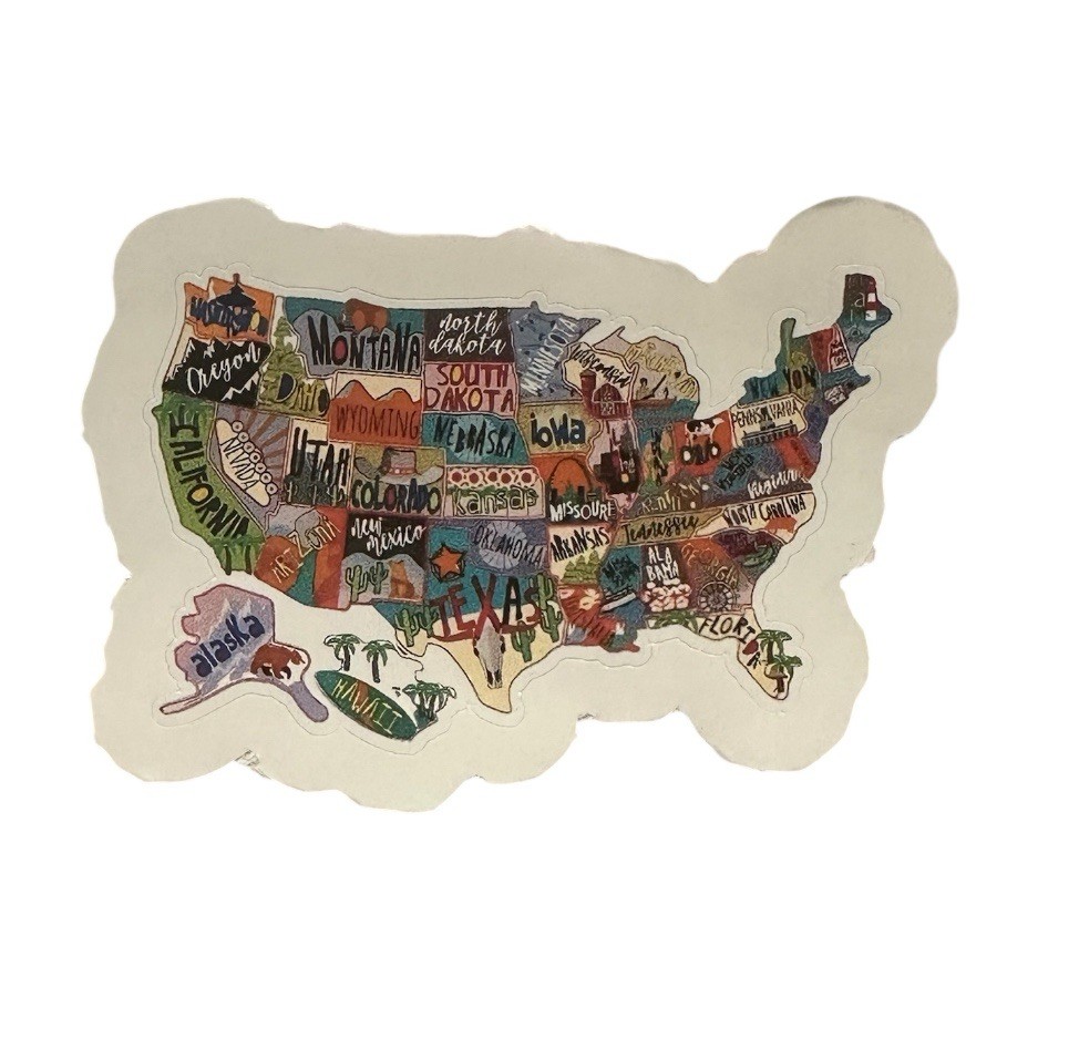 Retro Woodsy Owl Give Hoot Don’t Pollute USA Map 3” Vinyl Sticker Decal 3PC Set
