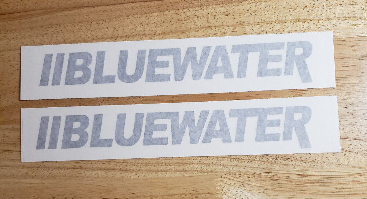 Bluewater Boat Decals Stickers Gloss black 8" Fast USA