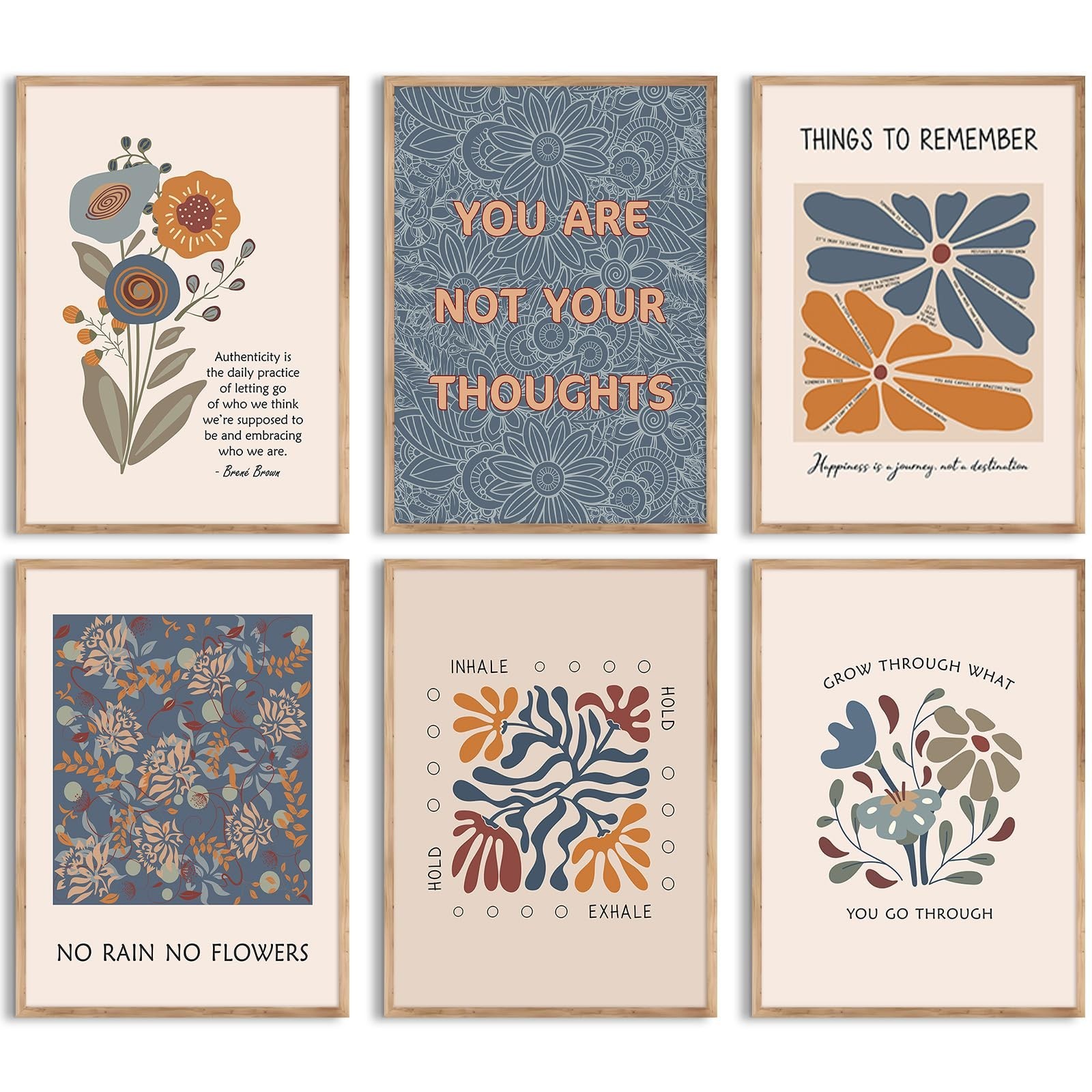 Mental Health Wall Art Poster Motivational Canvas Wall Decor Therapy Office P…