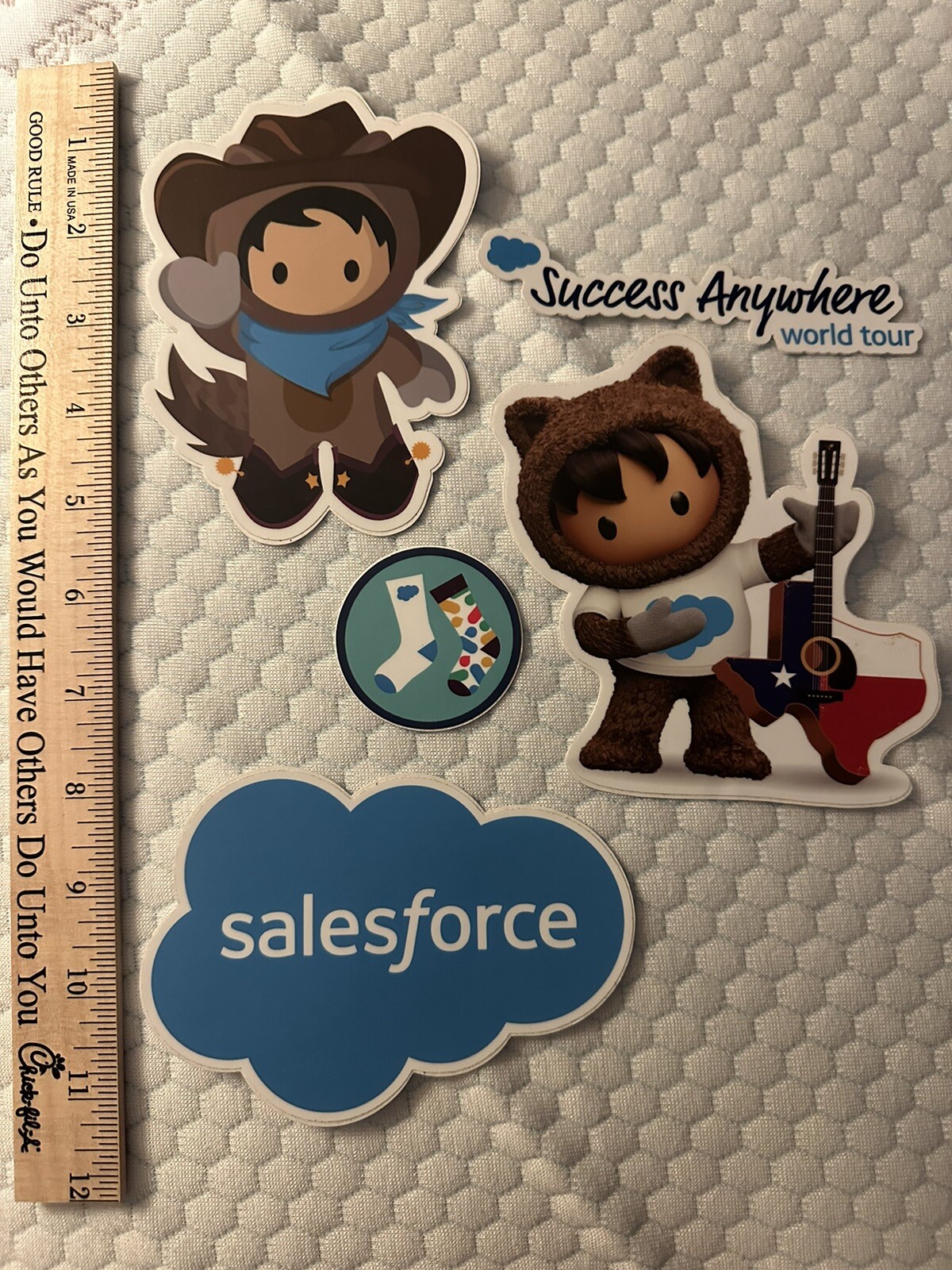 5 Salesforce Stickers Including Astro, Success From Anywhere, And Slack Trail