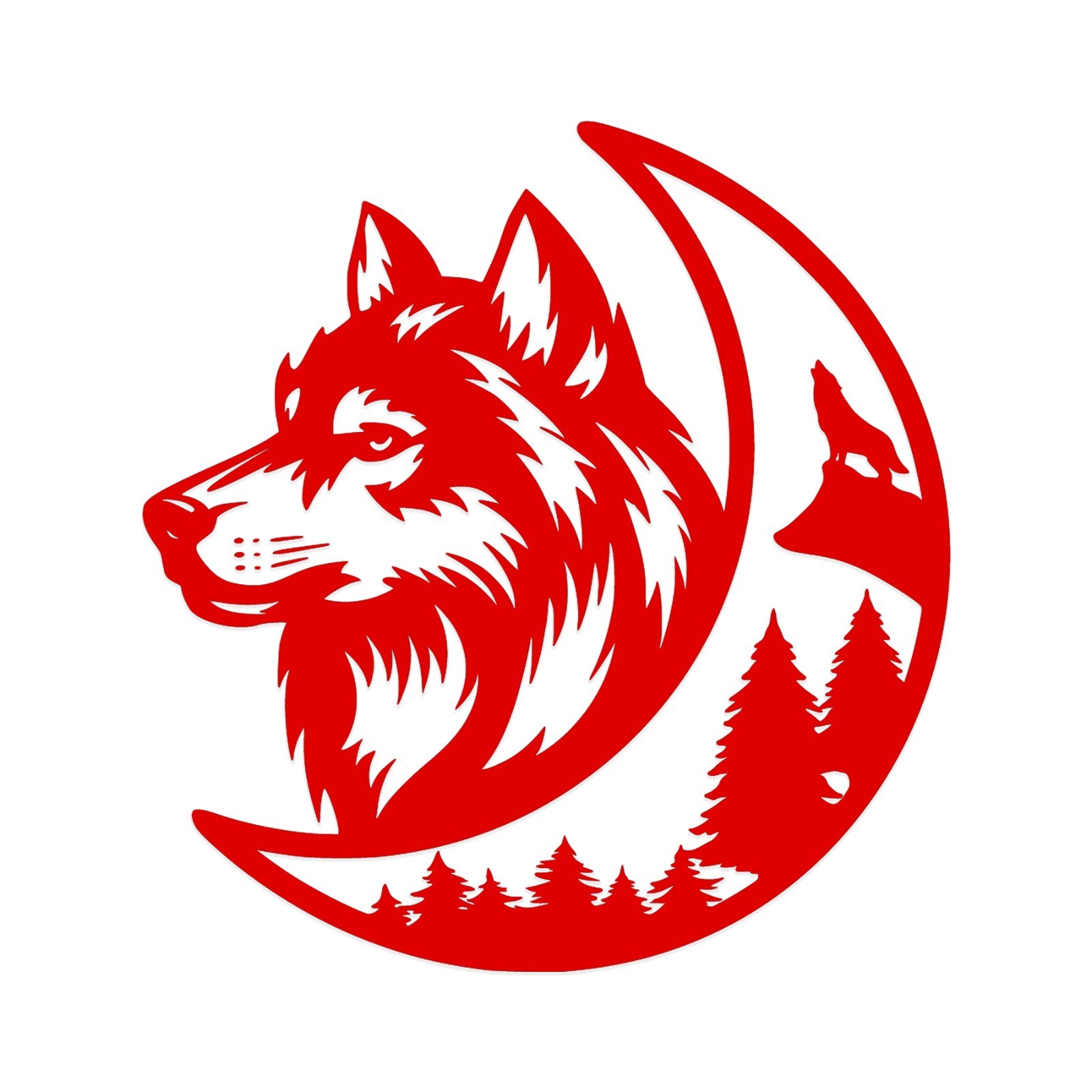 Wolf Moon Mountain Vinyl Decal Sticker – Camper Van Wolves Graphic Adventure