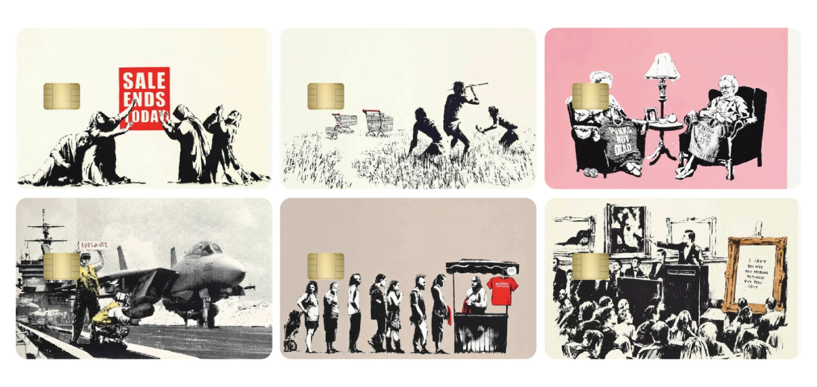 Banksy 'Flower Thrower' Sticker (6-Pack) | Street Art Graffiti Credit Card Skin