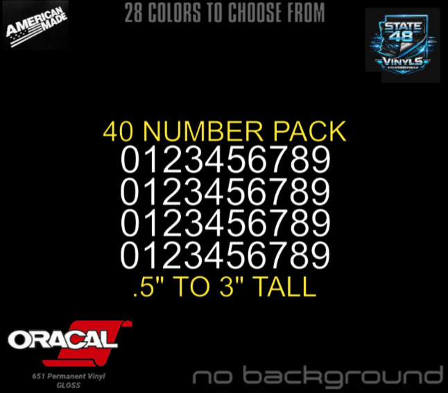 Mailbox Address Locker Numbers Decal Vinyl Sticker Window Door Wall Sign 40