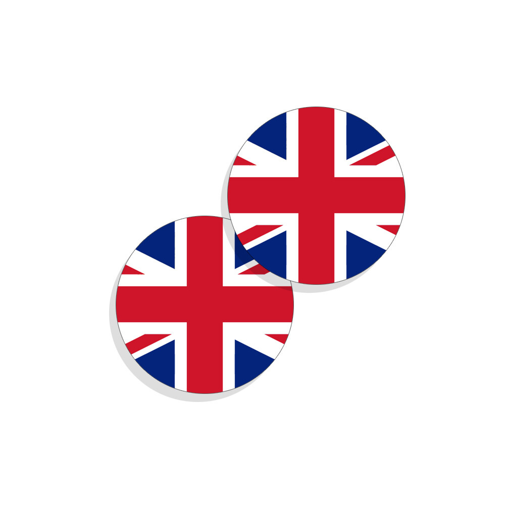 United Kingdom Flag Stickers Flag Decals Round Indoor Outdoor 4 Circles