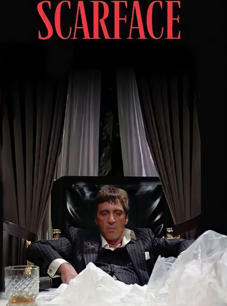 Scarface Wall Vinyl Decal Graphic A(Removable Adhesive Backing)
