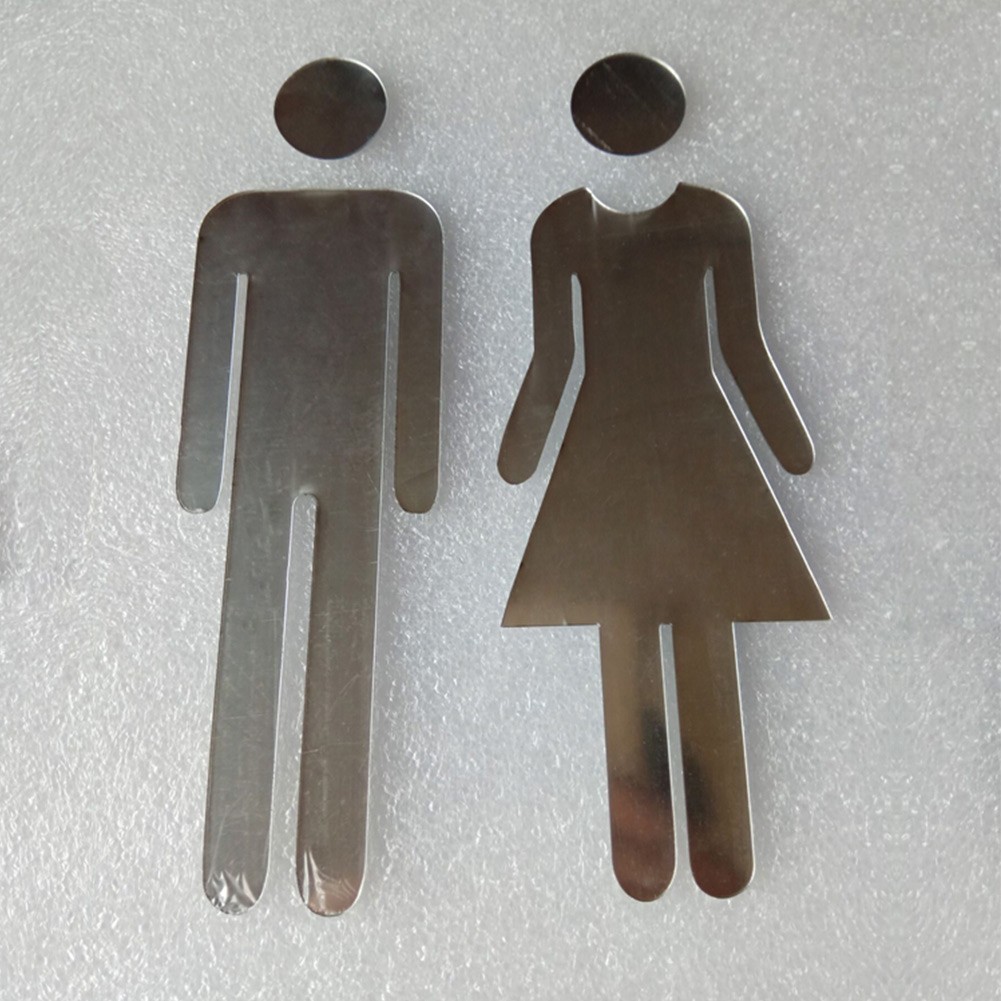Sticker Toilet Sign Decals Indicator Plaque Men&Woman Replacemnt Restroom