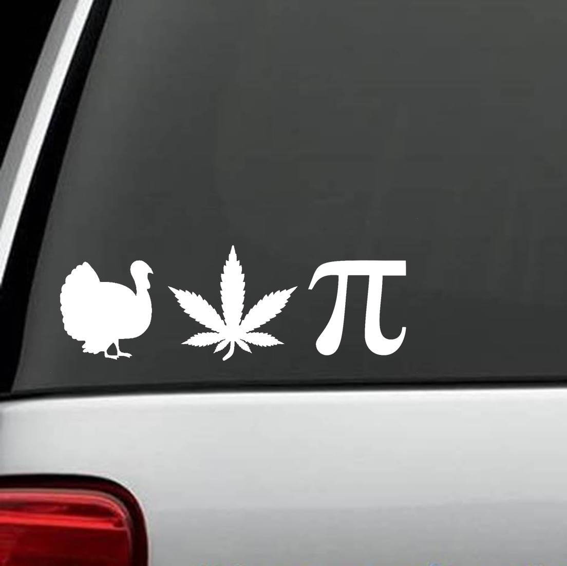 M1126 Turkey Pot Pi Marijuana Cannabis Leaf Decal Sticker Weed Bud 420 Dope Hash