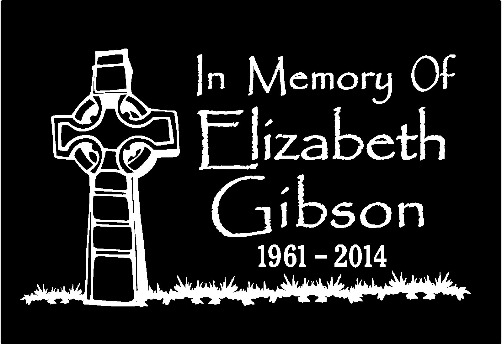 In Memory Of Decal Celtic Cross Custom Name Date Car Window Vinyl Sticker