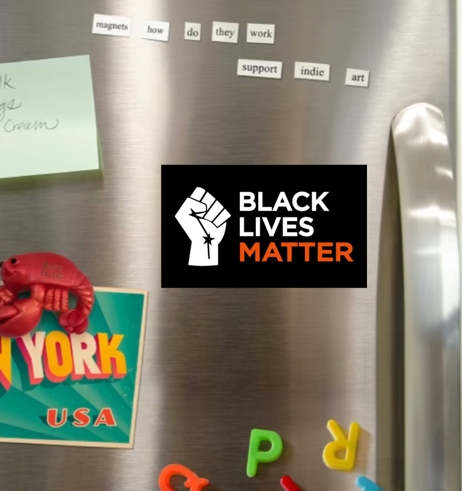 Black Lives Matter Glossy Die Cut Fridge Magnet