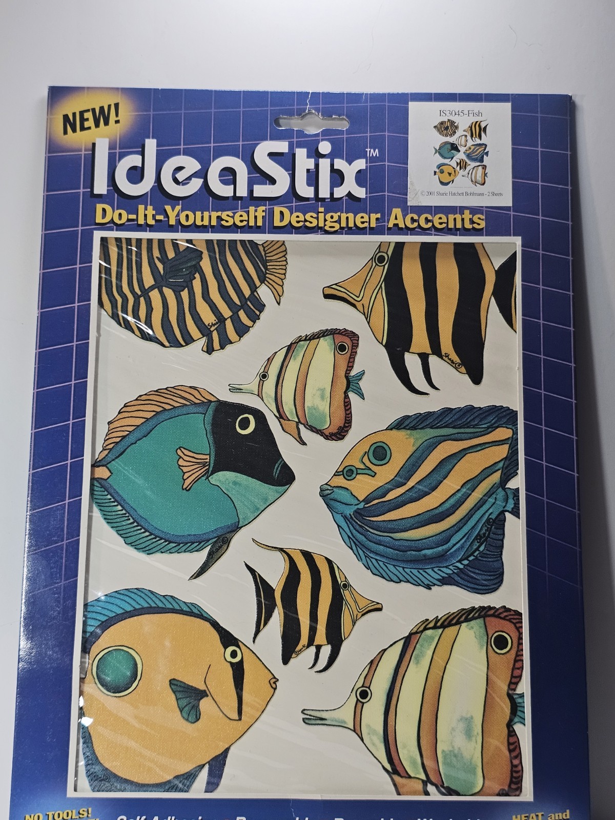 VTG IdeaStix Tropical Fish Accent Peel & Stick Wall Décor Stickers 2 Sheets NOS