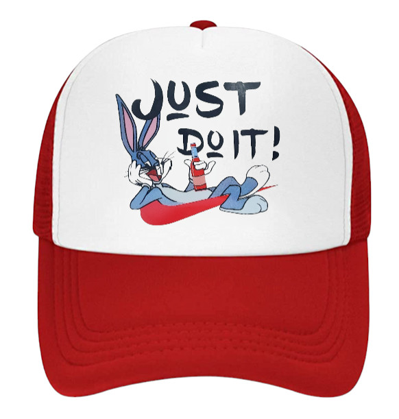 Bunny Drinking Just Do It Iron On Sticker Vibrant Color for T-shirts Hoodies