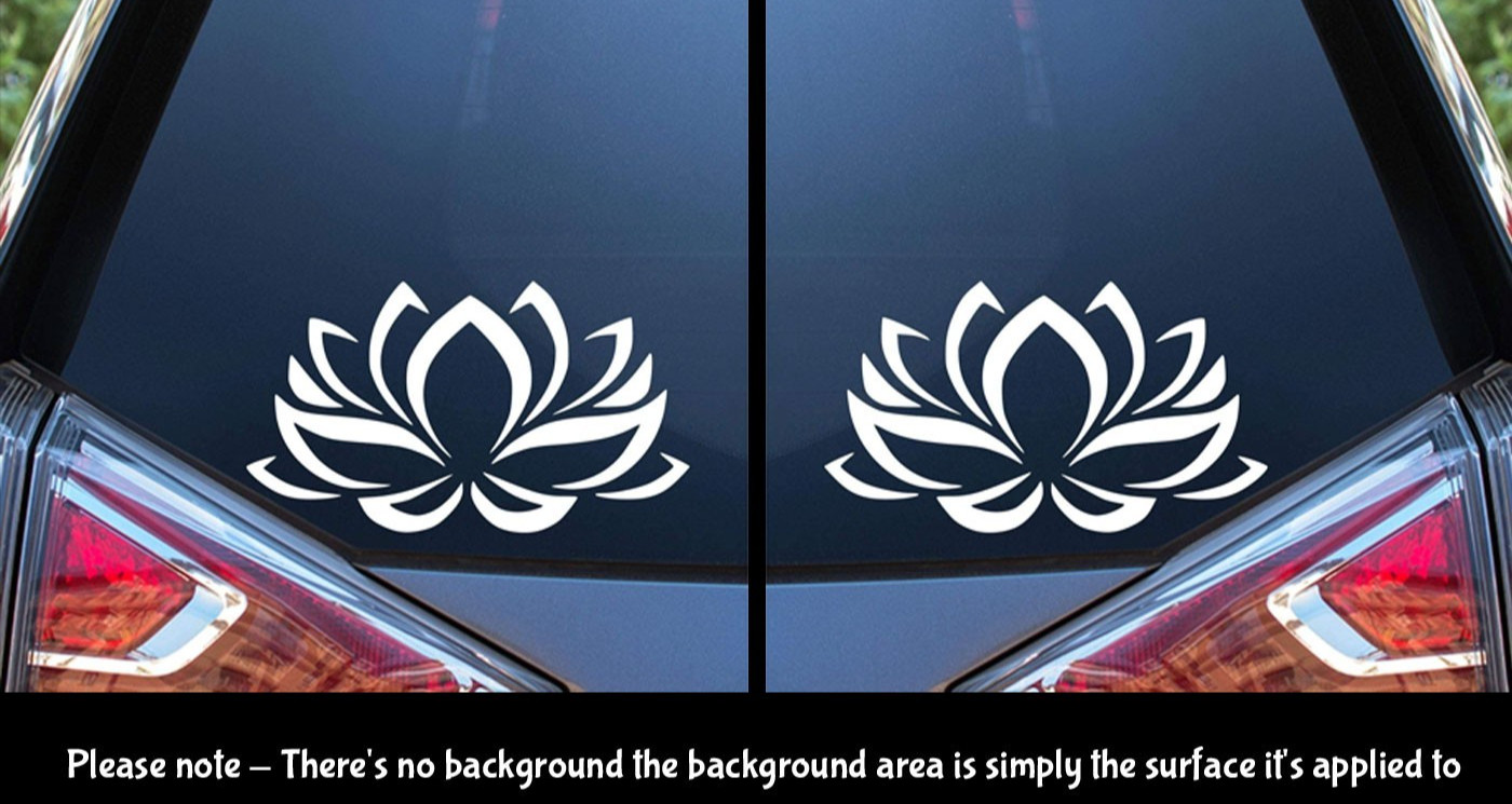 Lotus Flower 2 Pack of 5" Vinyl Decals Vehicles Windows Laptop Tumbler Mugs