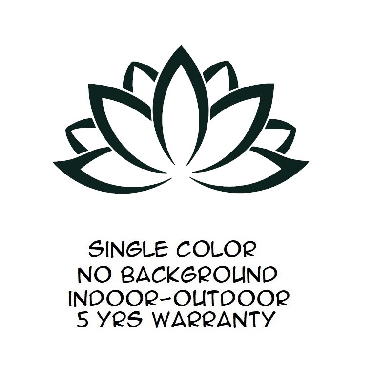 Lotus Flower Sticker Vinyl Decal – Namaste Yoga Plant Car Window Wall Decor Art