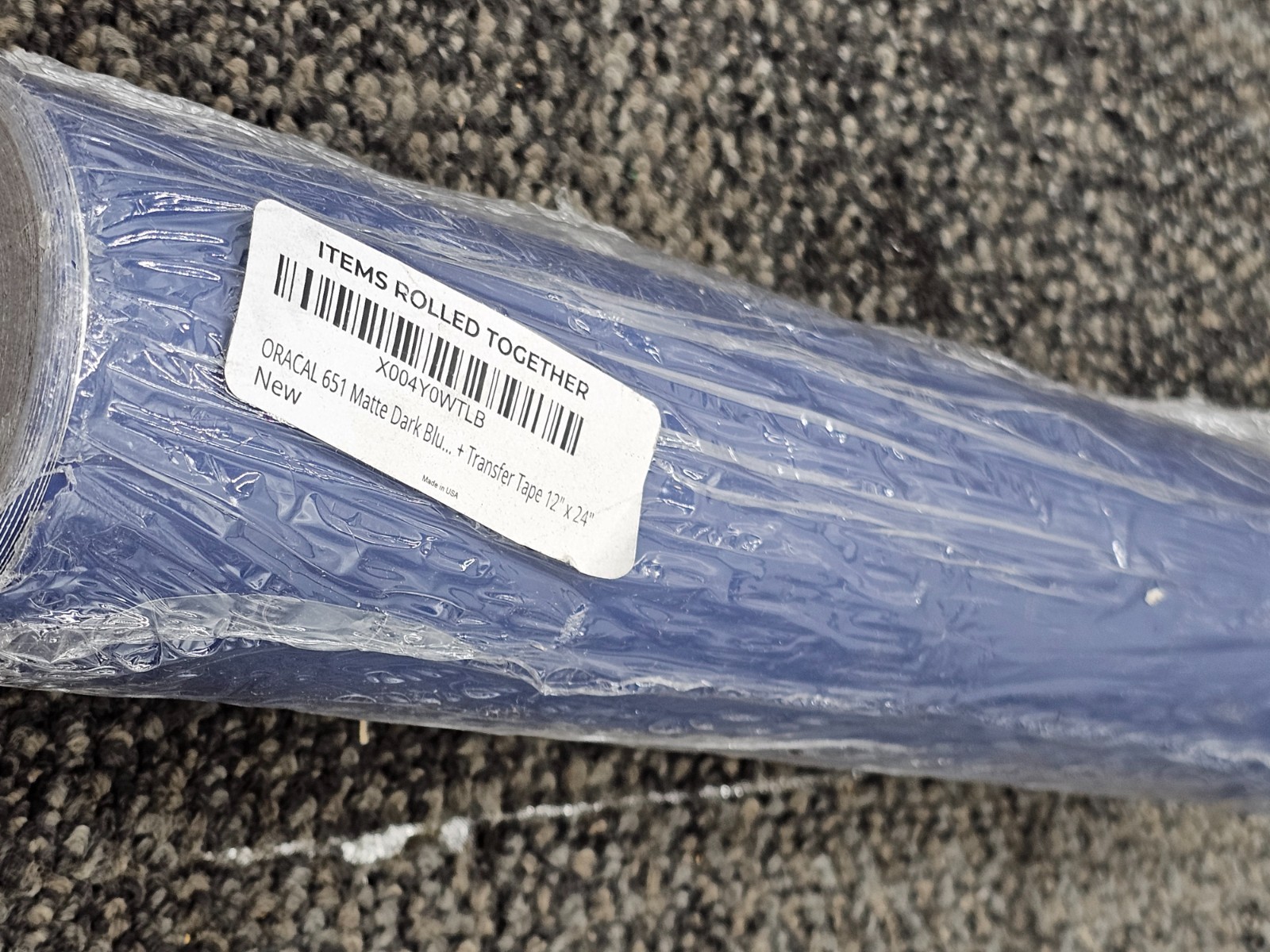 ORACAL 651 Matte Dark Blue Permanent Adhesive Craft Vinyl 12" x 24"