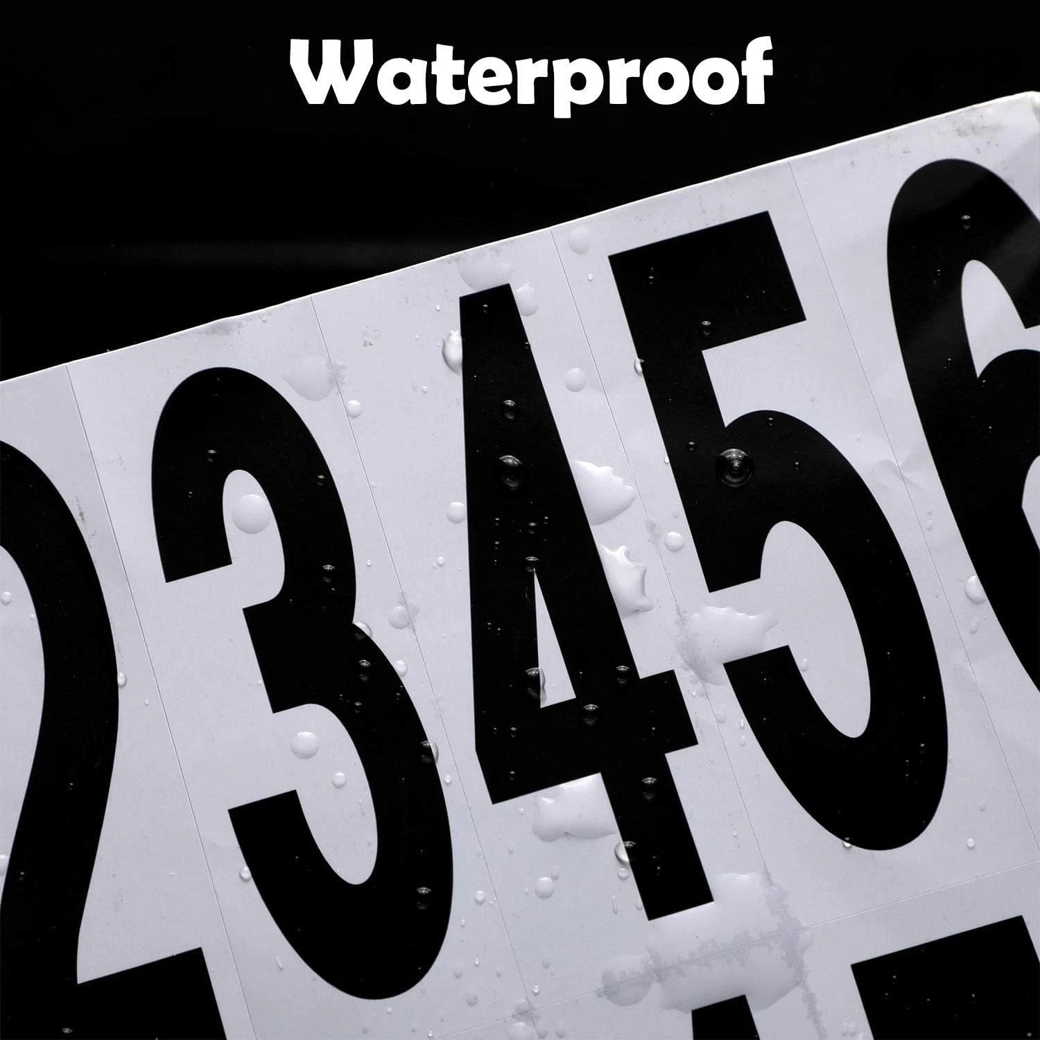 240 Self-Adhesive Vinyl Number Stickers – Waterproof Reflective Decals, 3" Size