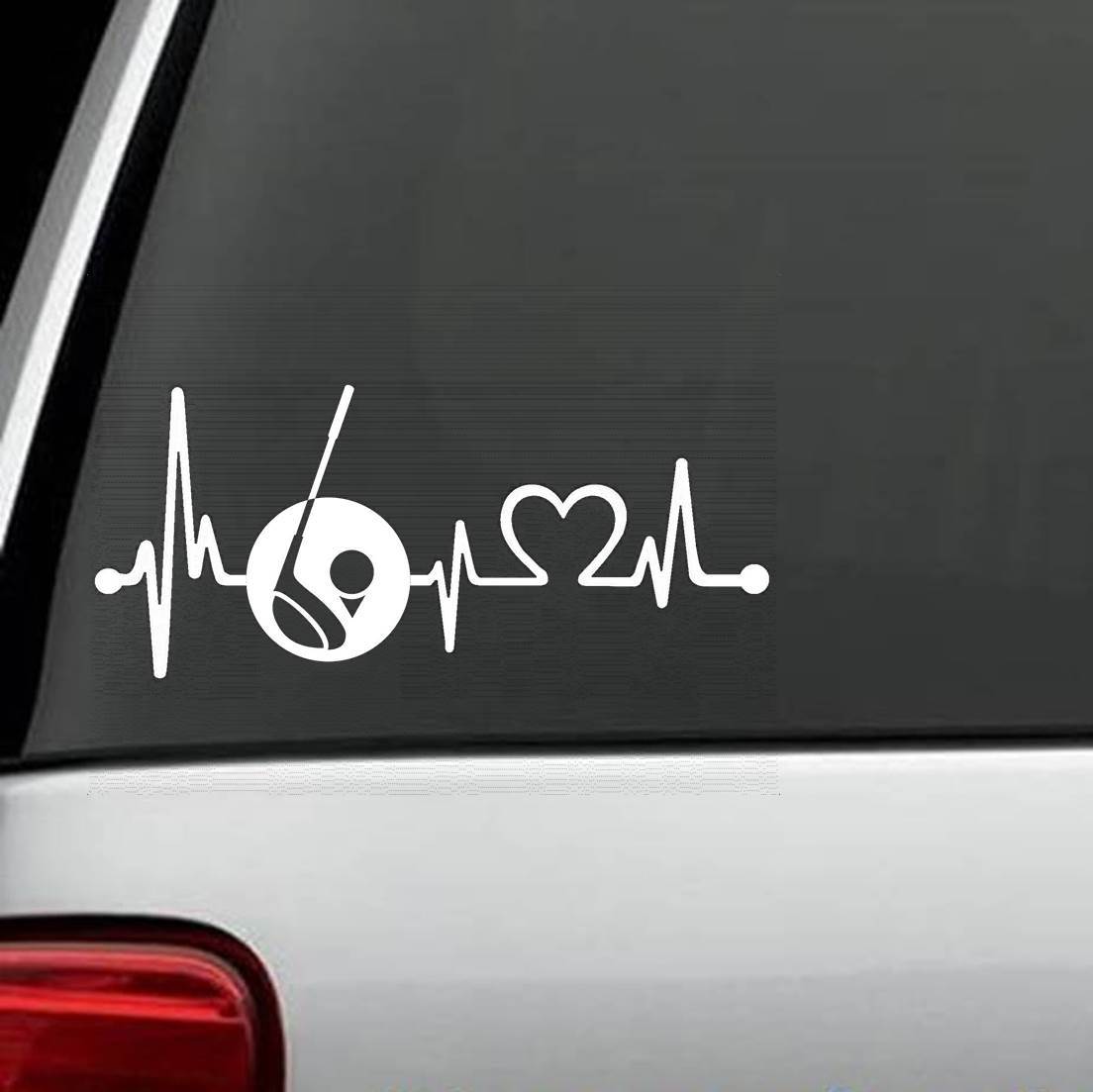 Golf Club Driver Heartbeat Lifeline Decal Sticker Bag Irons Putter Tees K1101