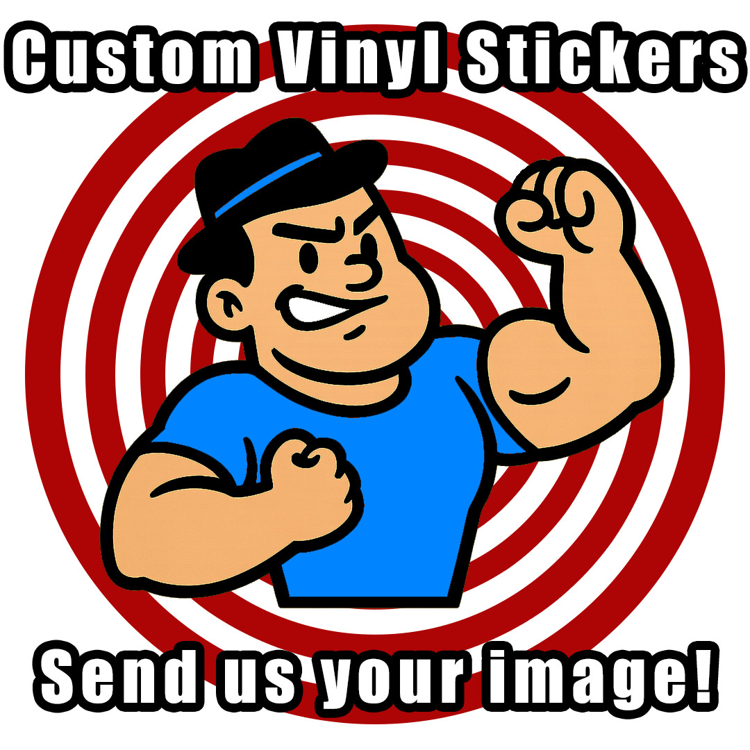 Custom MATTE Vinyl Stickers Premium PVC Decals Waterproof UV-resist SEND IMAGE!