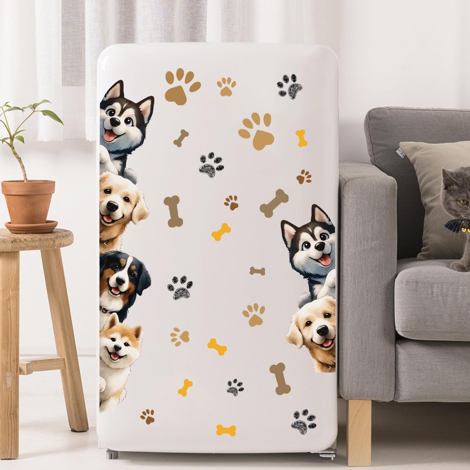 Dog Wall Decor Paw Print Stickers Decal Dog Door Room Pup Art Wall Decor for …