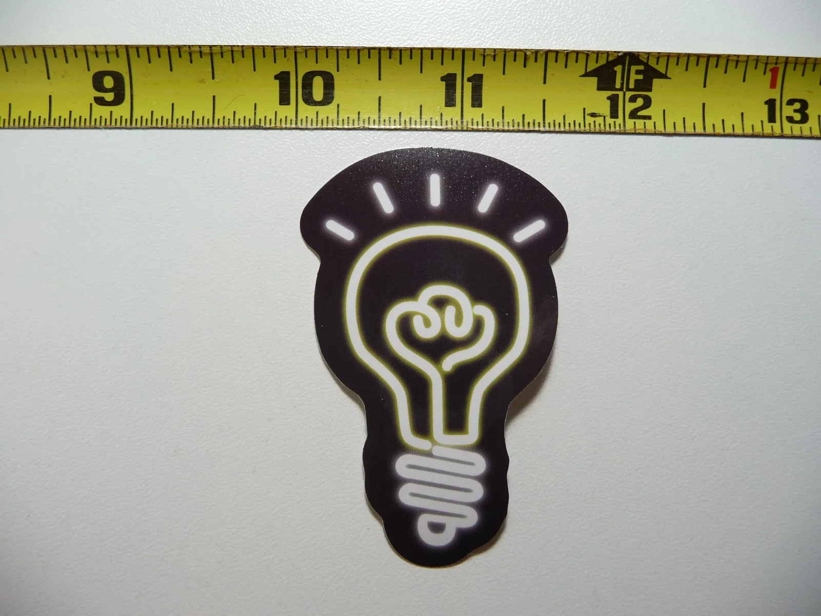 NEON SMALL STICKER DECAL LIGHT BULB IDEA ELECTRIC LAPTOP FUNNY DECORATION