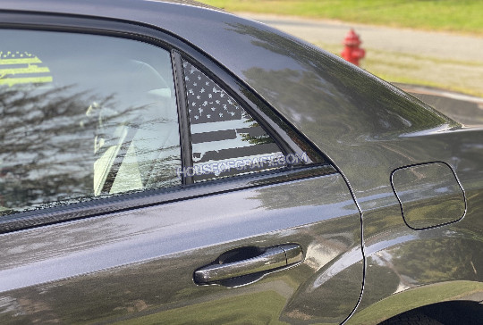 Distressed flag quarter panel window decal fits any model 2015-2020 Chrysler 300