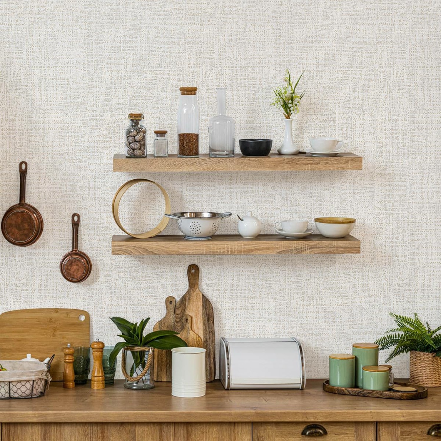 Beige Wallpaper Grasscloth Peel and Stick Wallpaper Contact Paper for Walls 1…